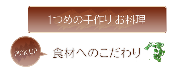 1つめの手作り お料理